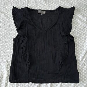 Michael Stars Double Gauze Flounce Top